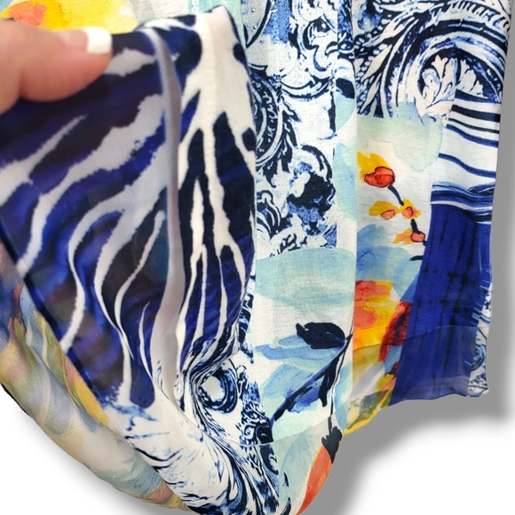 🌿Christopher & Banks Women's Large Sequin Studded Top in Mixed Media Top - Picture 5 of 10